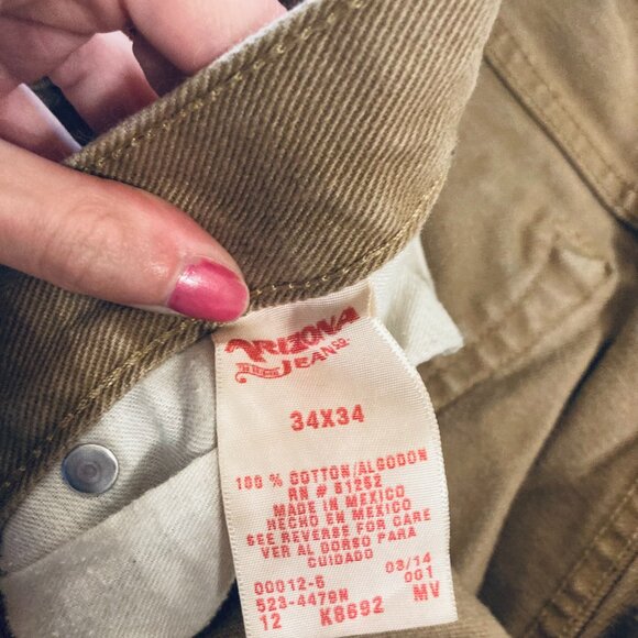 Mens Khaki Arizona Pants - Picture 4 of 4